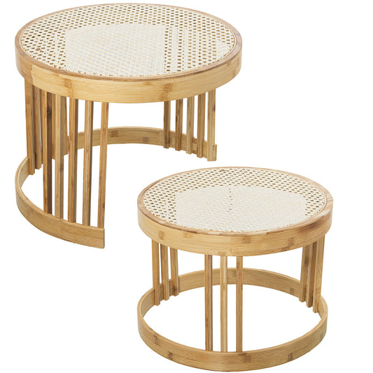 Set of 2 tables Alexandra House Living Brown Wood