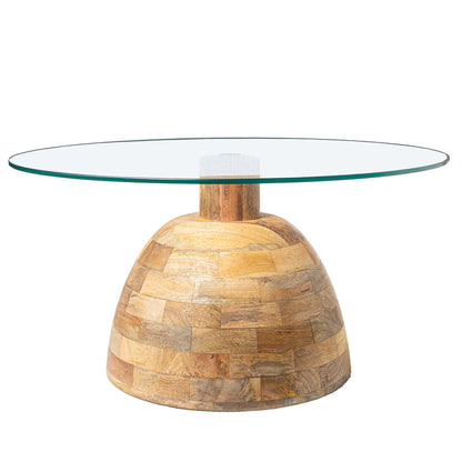 Centre Table Alexandra House Living Brown Transparent Crystal 78 x 41 x 78 cm Alexandra House Living