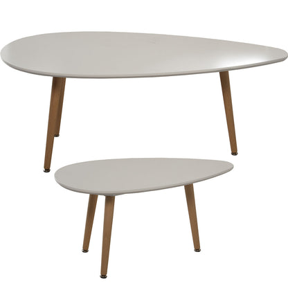 Set of 2 tables Alexandra House Living White Wood Alexandra House Living