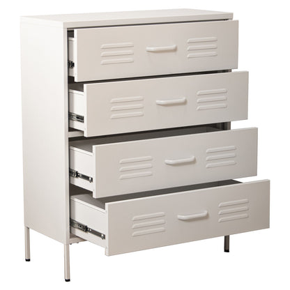 Chest of drawers Alexandra House Living White Metal 80 x 102 x 35 cm