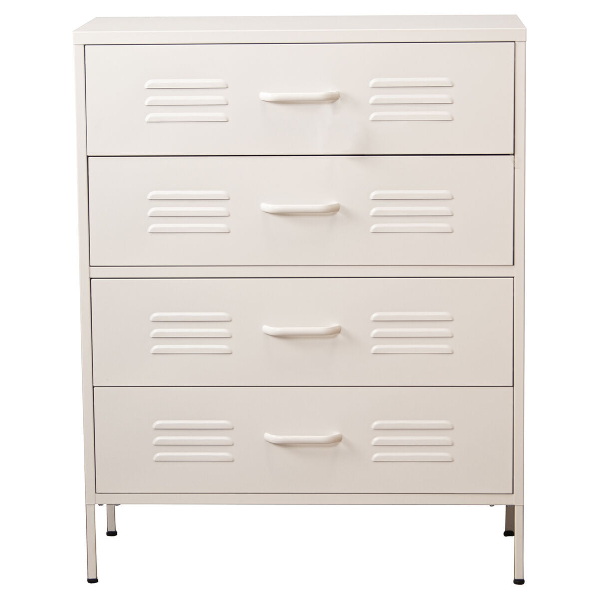 Chest of drawers Alexandra House Living White Metal 80 x 102 x 35 cm