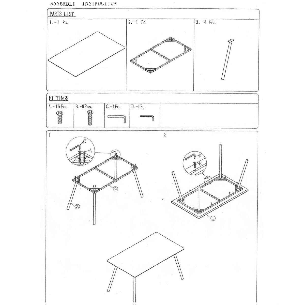 Dining Table Alexandra House Living White Metal 140 x 75 x 80 cm