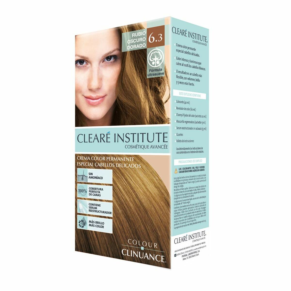 Permanent Colour Creme Clearé Institute Colour Clinuance Nº 6.3-rubio oscuro dorado (1 Unit)