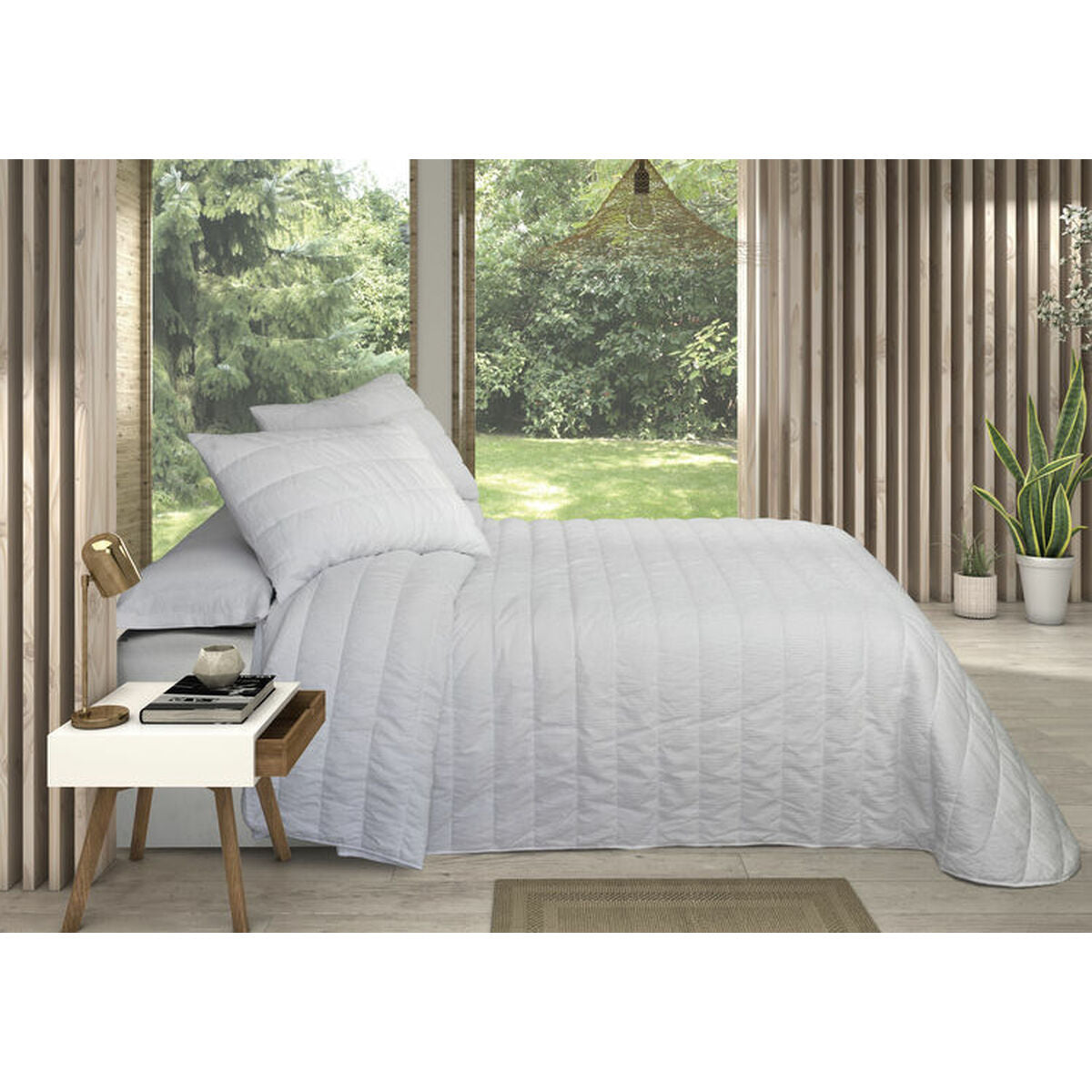 Bedspread (quilt) Pierre Cardin OLIMPIA White Double (3 Pieces)