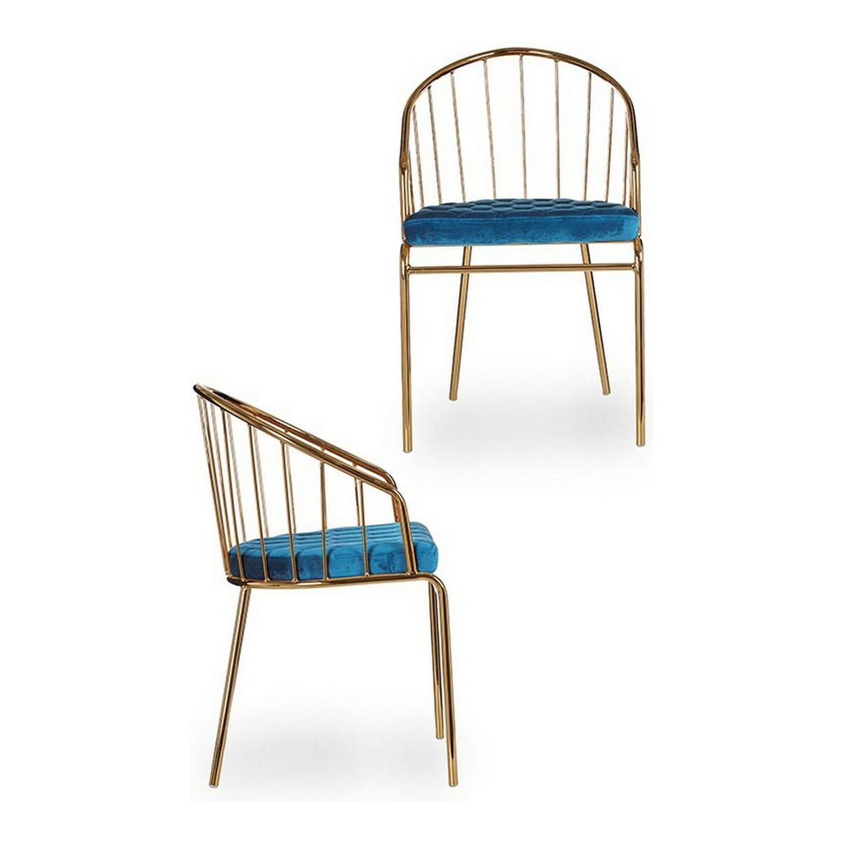 Chair Golden Blue Bars 51 x 81 x 52 cm