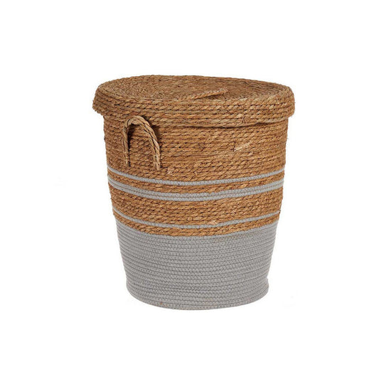 Basket Brown Grey (43 x 49 x 43 cm) Gift Decor