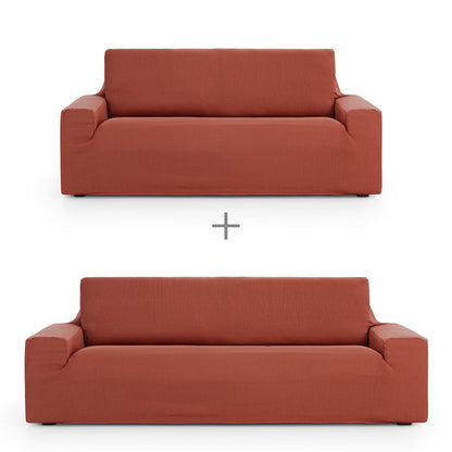 Sofa cover set Eysa ULISES Brown 2 Pieces