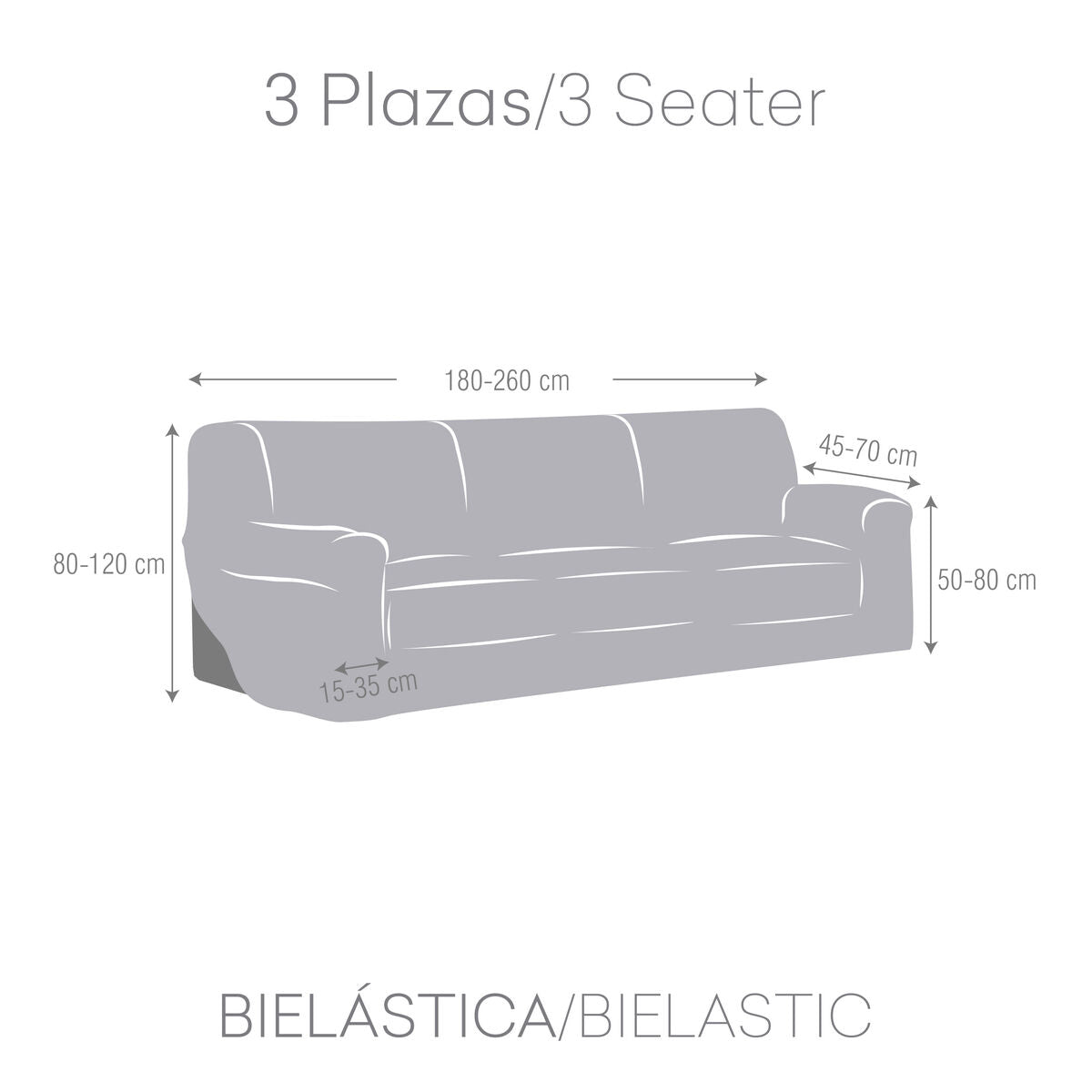 Sofa Cover Eysa ROC Tile 70 x 120 x 260 cm