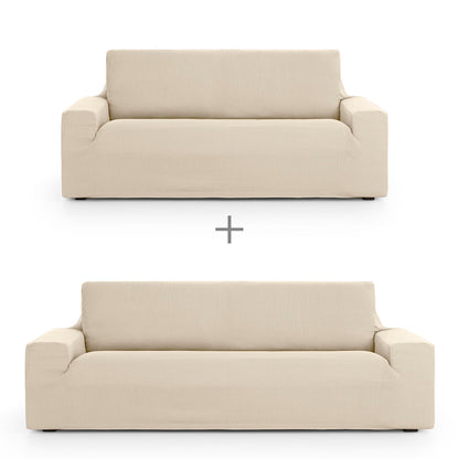 Sofa cover set Eysa ULISES White 2 Pieces