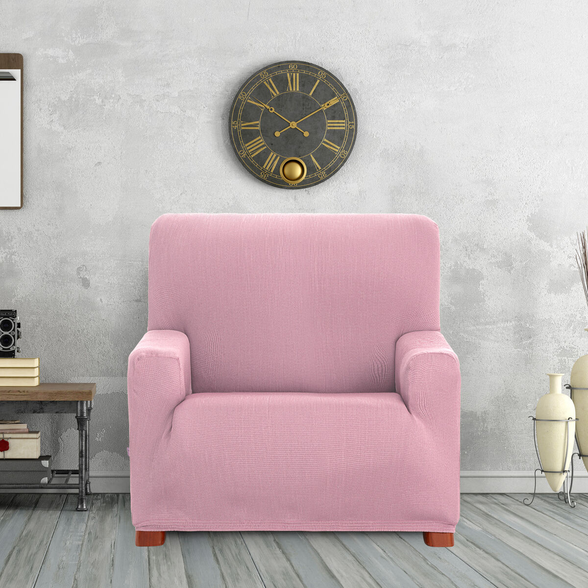 Armchair slipcovers Eysa ULISES Pink 70 x 110 x 110 cm