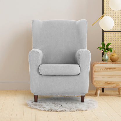 Wingback chair cover Eysa ULISES Pearl Gray 80 x 100 x 90 cm Eysa