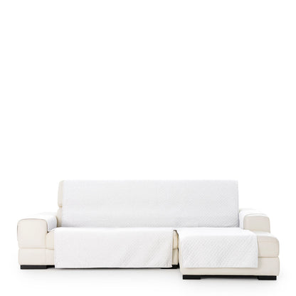 Right short arm chaise longue cover Eysa SILVER White 100 x 110 x 290 cm