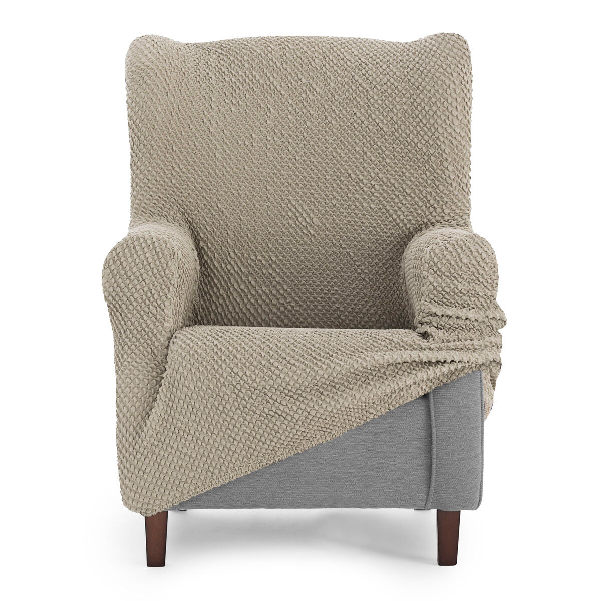 Wingback chair cover Eysa THOR Beige 80 x 110 x 90 cm