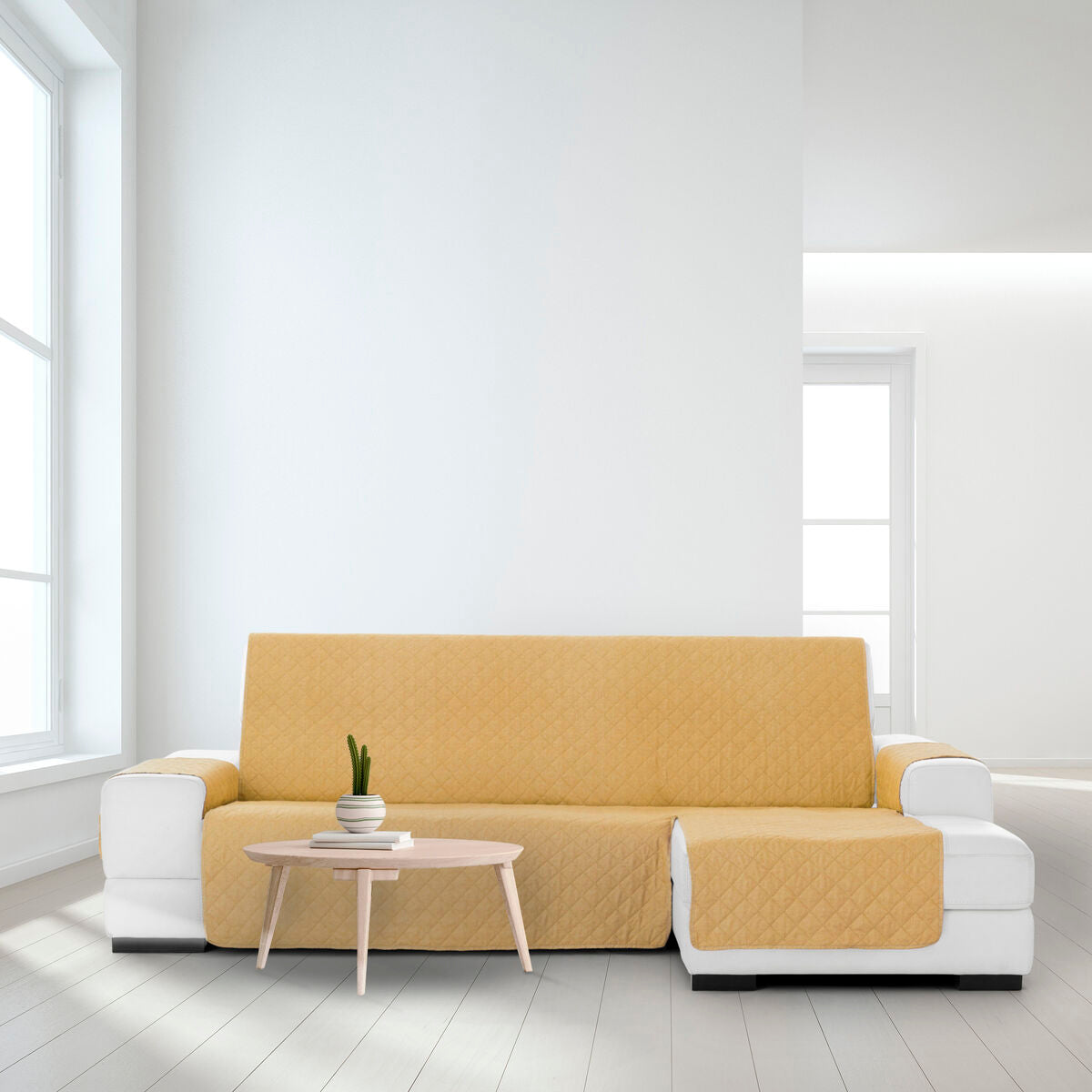 Right short arm chaise longue cover Eysa MONTBLANC Mustard 100 x 110 x 200 cm