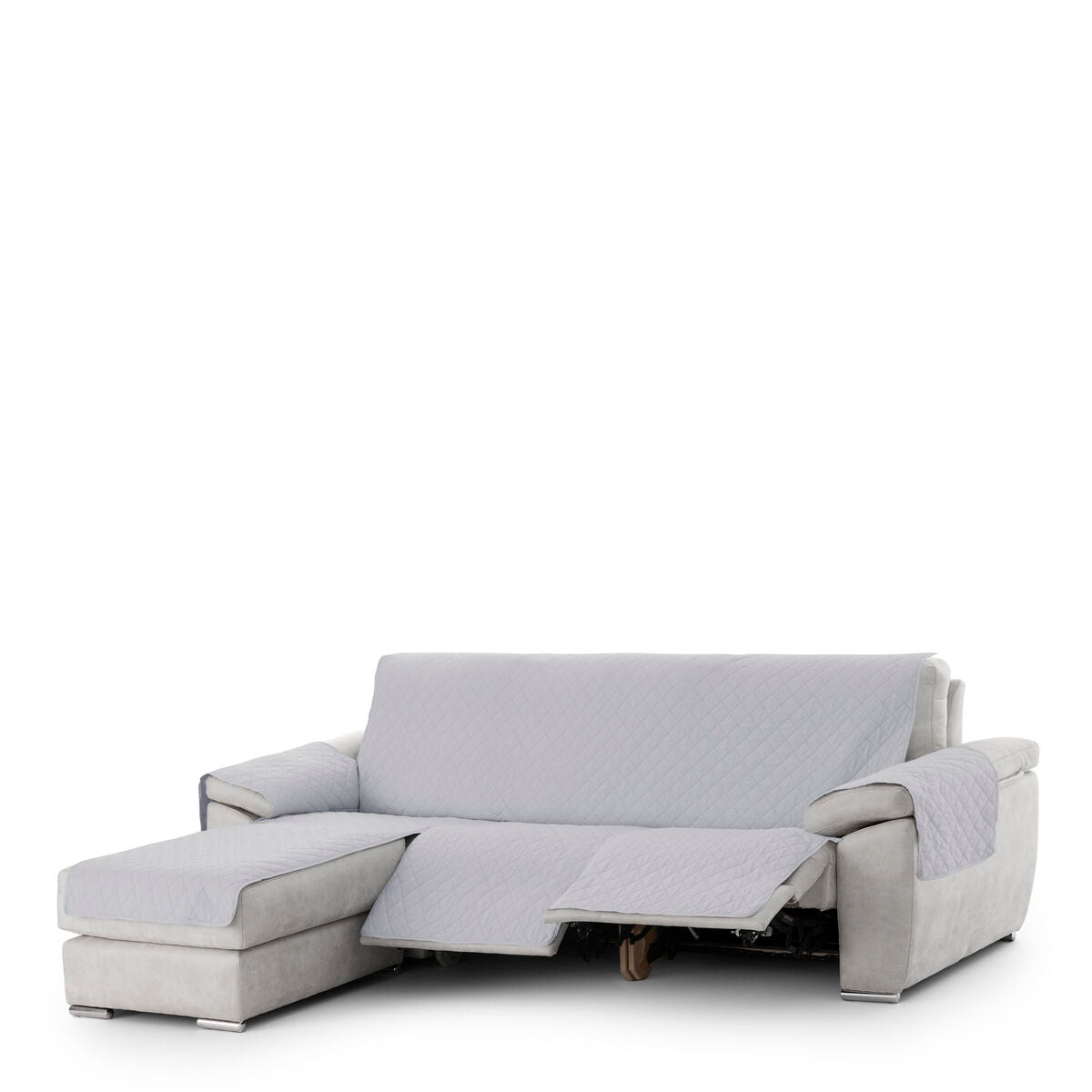 Right short arm chaise longue cover Eysa MONTBLANC Grey 100 x 110 x 200 cm