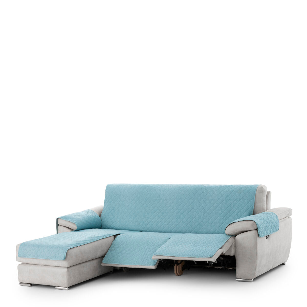 Right short arm chaise longue cover Eysa MONTBLANC Turquoise 100 x 110 x 240 cm