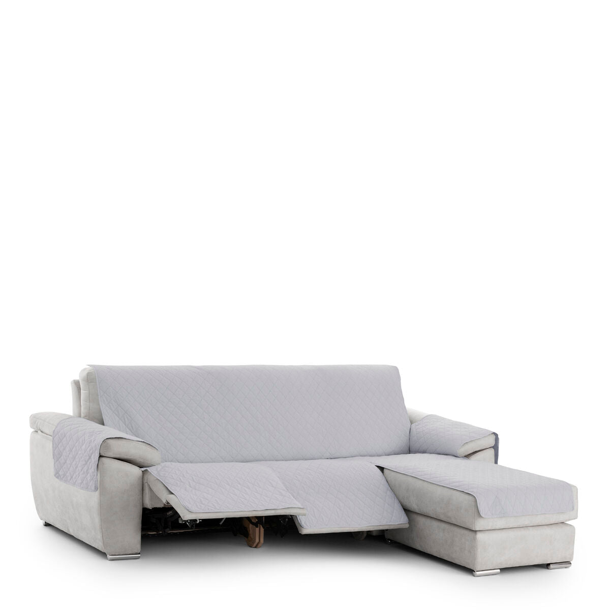 Right short arm chaise longue cover Eysa MONTBLANC Grey 100 x 110 x 240 cm