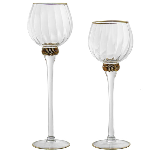 Table Mat Set Alexandra House Living Transparent Crystal 10 x 36 x 10 cm 10 x 40 x 10 cm Wineglass 2 Pieces Alexandra House Living