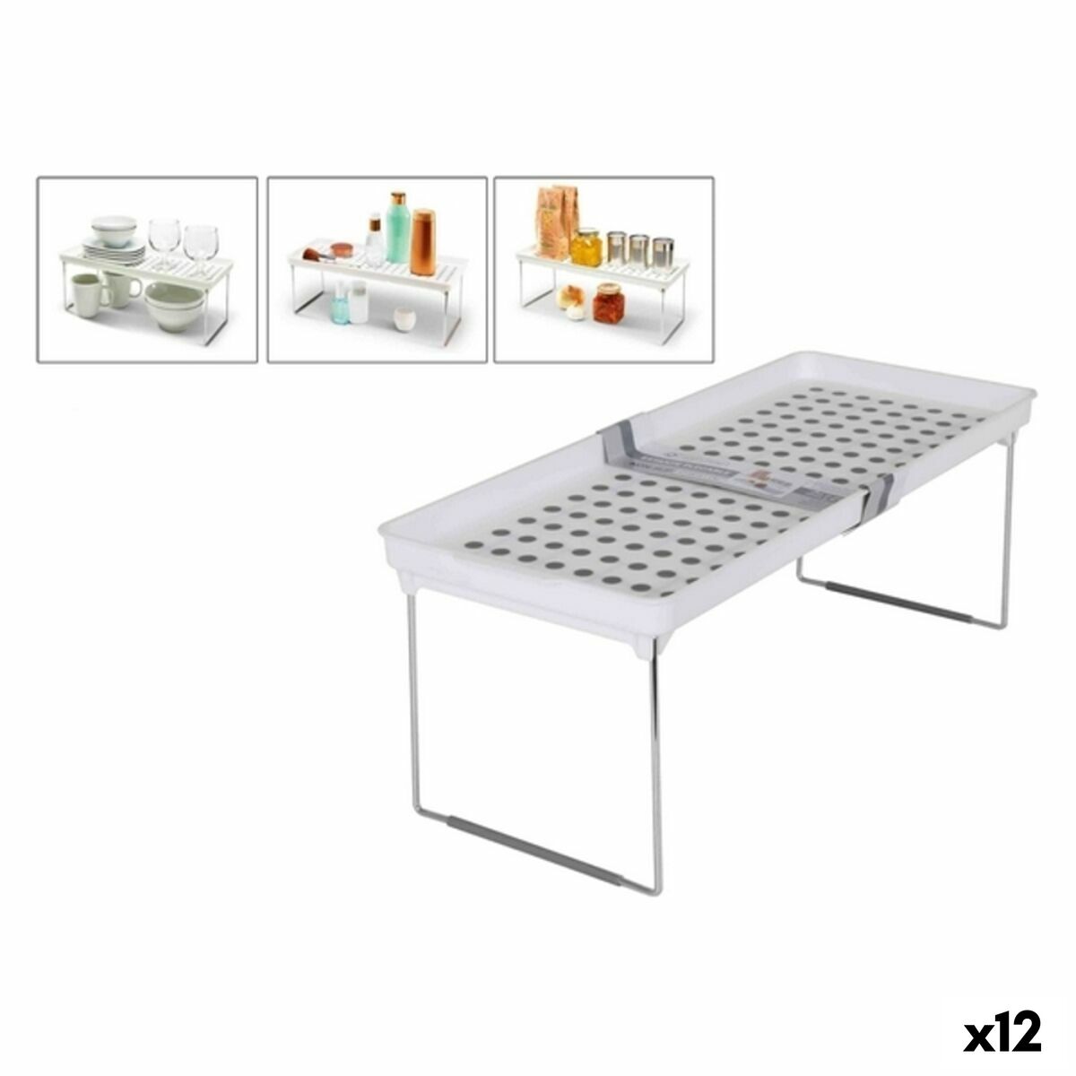 Folding Shelf Confortime 47,5 x 19,1 x 17,5 cm (12 Units) (47,5 x 19 cm) Confortime