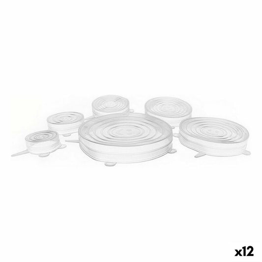 Set Privilege Cover Silicone Transparent (12 yksikköä) (6 kpl)