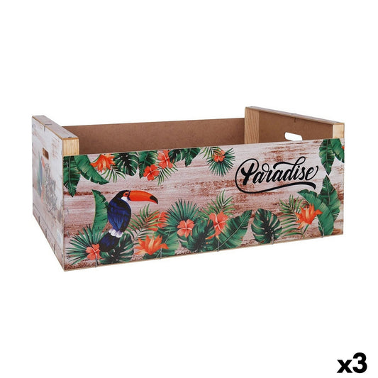 Pöytämatto Confortime Paradise Wood Tropical 58 x 39 x 21 cm (3 kpl)