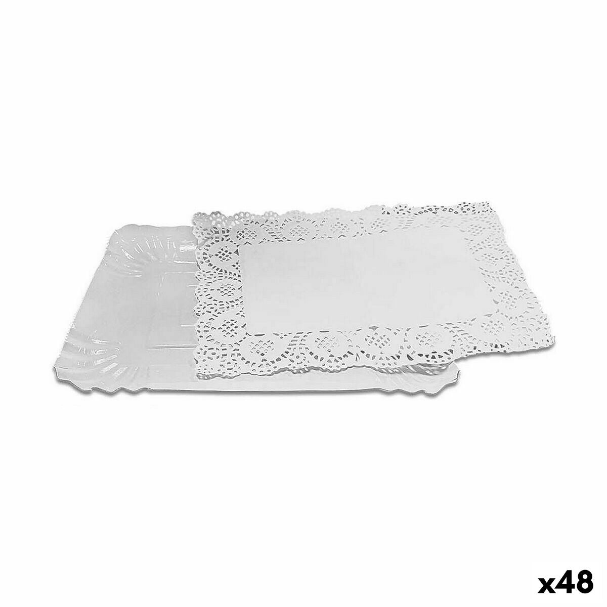 Kakkuteline Algon White 23 x 29,5 x 1 cm (2 kpl) (48 yksikköä)