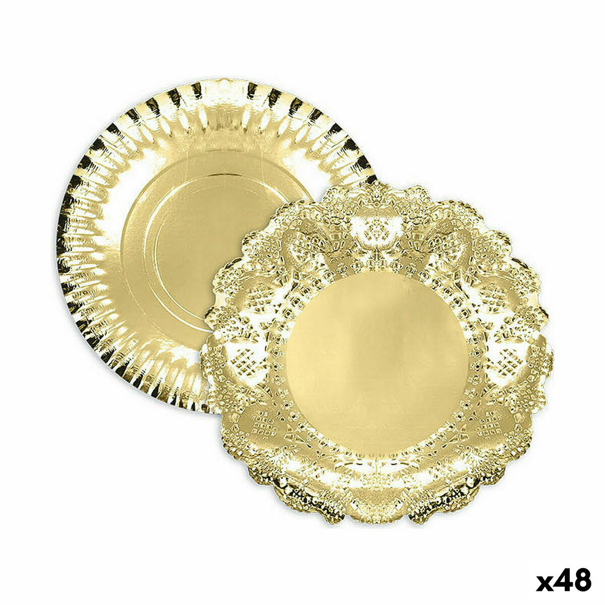 Välipalatarjotin Algon Golden Circular 30 x 30 x 1,5 cm (48 yksikköä)