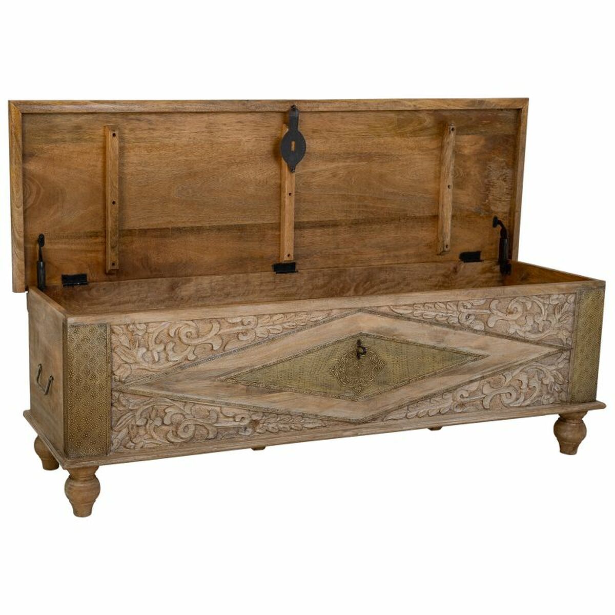 Chest Alexandra House Living Brass Mango wood 45 x 46 x 150 cm