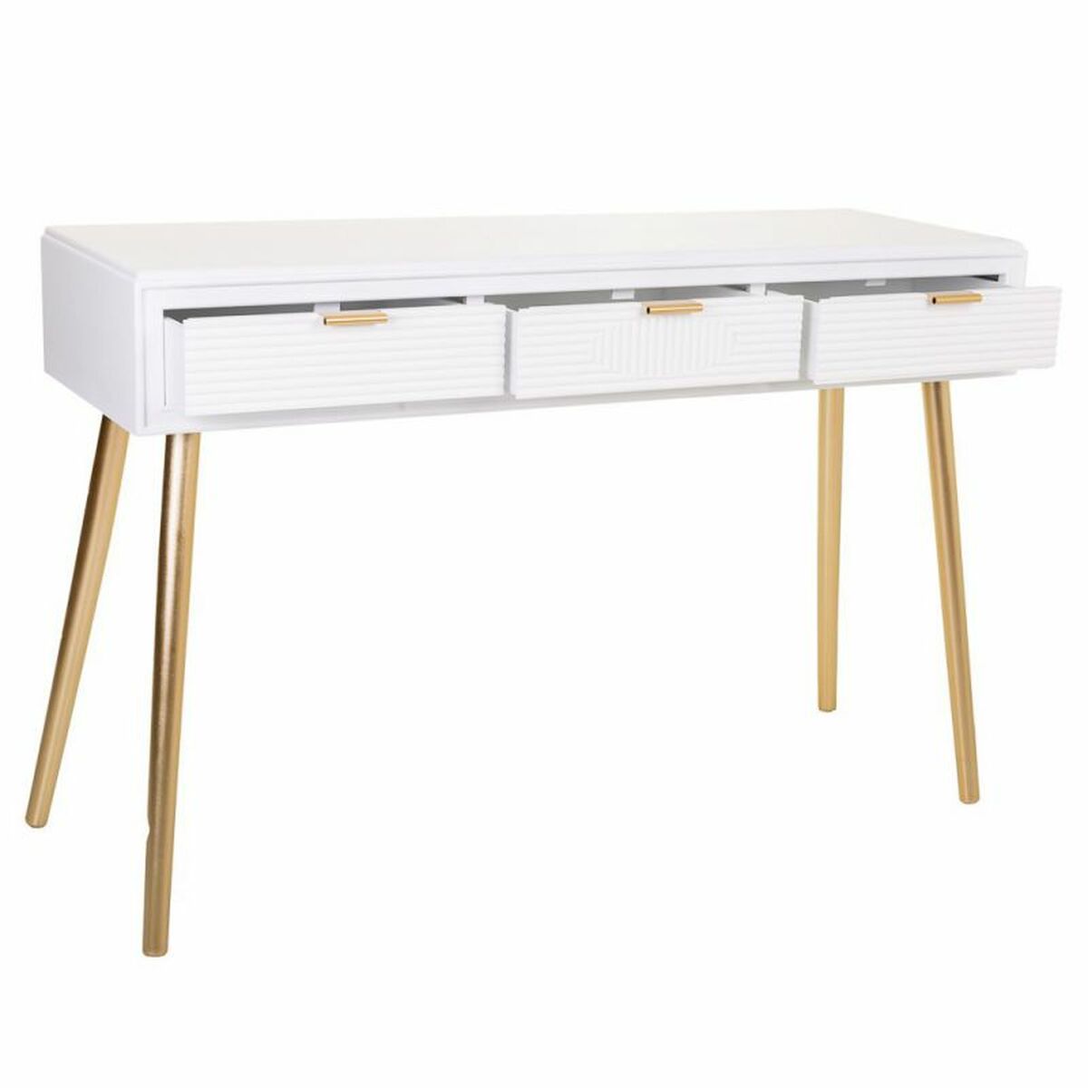 Hall Table with Drawers Alexandra House Living Golden MDF Wood 41 x 78 x 120 cm