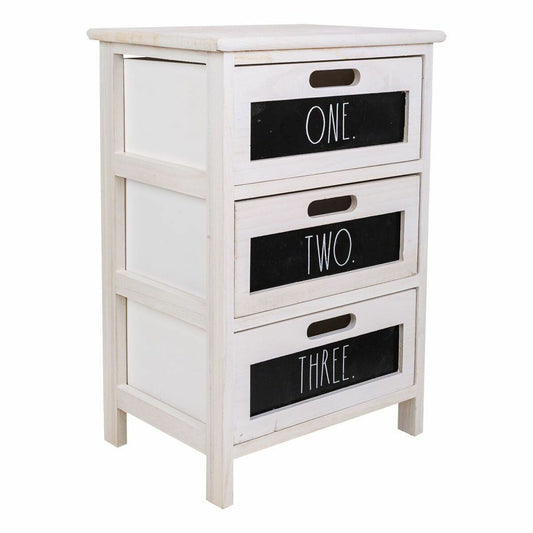 Chest of drawers Alexandra House Living White Paolownia wood 29 x 58 x 40 cm Alexandra House Living