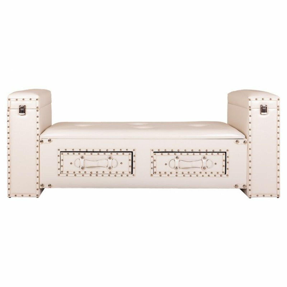 Bench Alexandra House Living White Polyurethane MDF Wood 40 x 52 x 130 cm