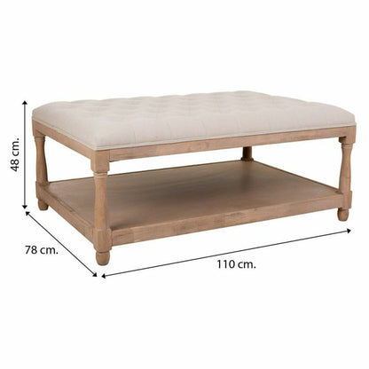 Bench Alexandra House Living Grey Cream 78 x 48 x 110 cm