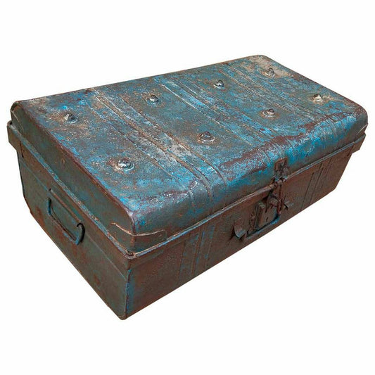 Decorative suitcase Alexandra House Living Blue Iron Traditional style 35 x 24 x 61 cm Alexandra House Living