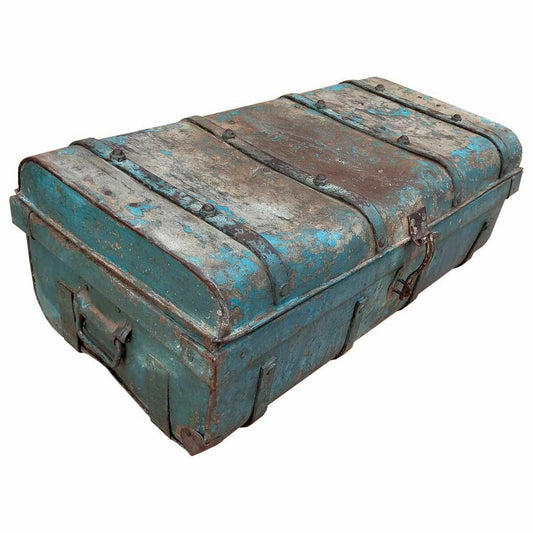 Decorative suitcase Alexandra House Living Blue Iron Traditional style 34 x 23 x 64 cm Alexandra House Living