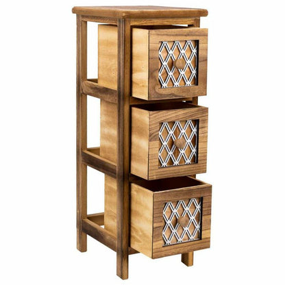 Chest of drawers Alexandra House Living Brown Wood Paolownia wood 26 x 61 x 22 cm