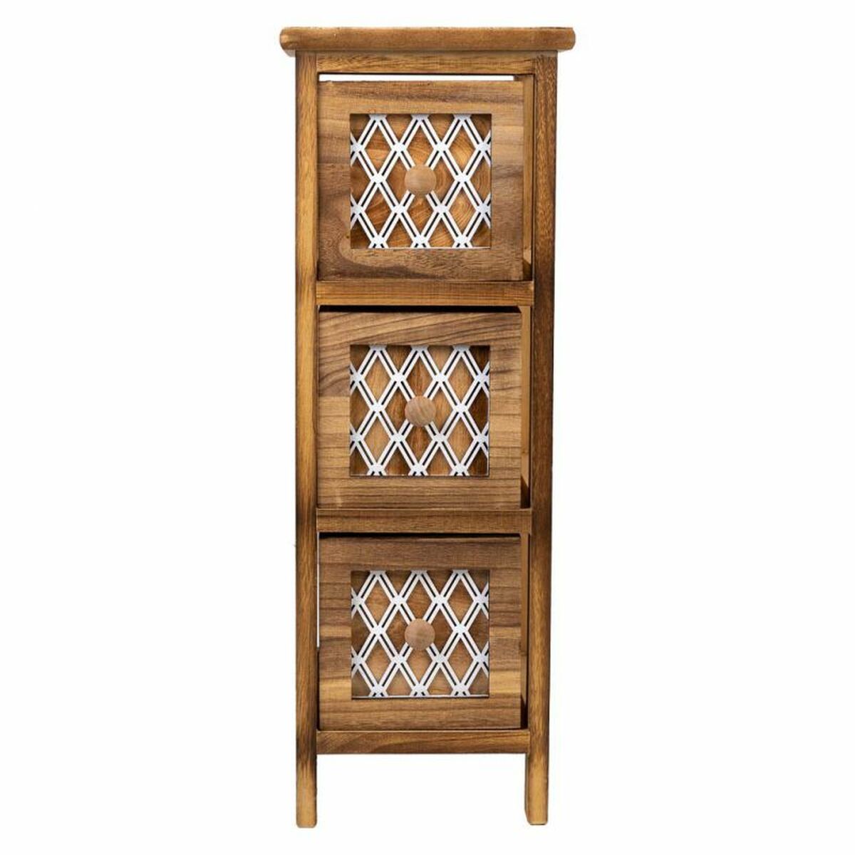 Chest of drawers Alexandra House Living Brown Wood Paolownia wood 26 x 61 x 22 cm