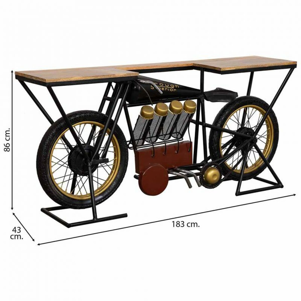 Hall Alexandra House Living Metal Mango wood 43 x 86 x 183 cm