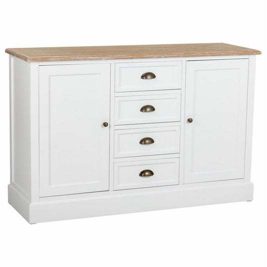 Sideboard Alexandra House Living White Brown Zinc Alloy MDF Wood 40 x 82 x 124 cm