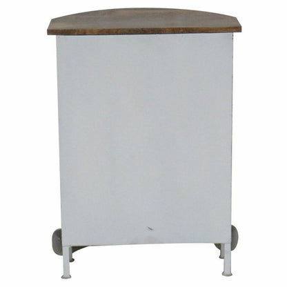 Console Alexandra House Living Van Yellow White Iron Mango wood 32 x 75 x 50 cm