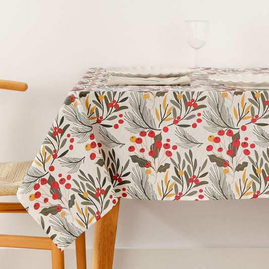 Stain-proof resined tablecloth Belum Merry Christmas Multicolour 300 x 150 cm