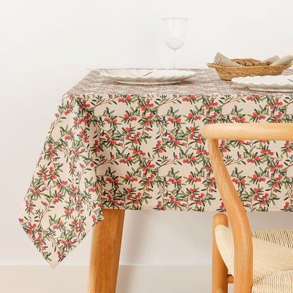 Stain-proof resined tablecloth Belum Mistletoe Multicolour 300 x 150 cm