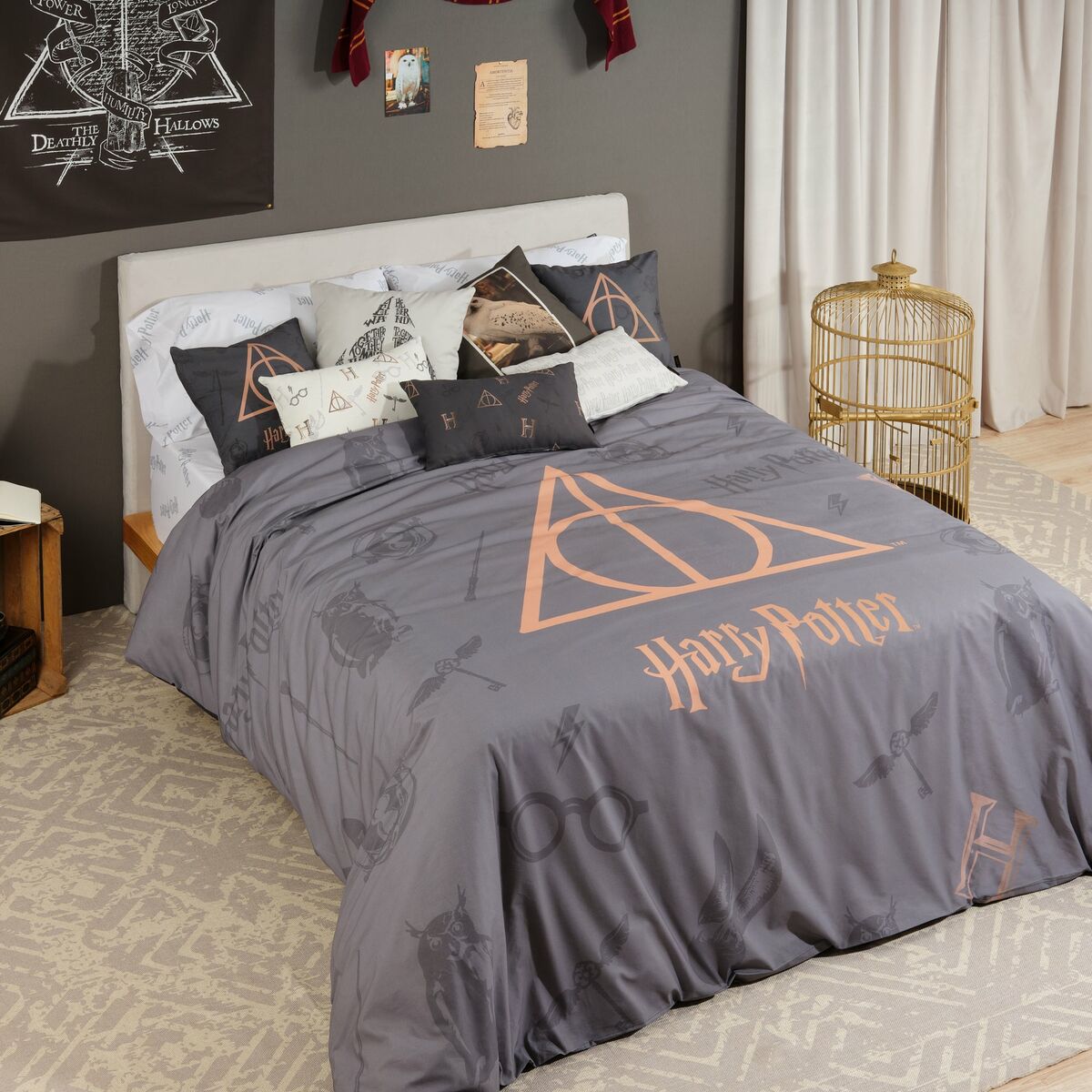 Nordic cover Harry Potter Deathly Hallows Multicolour 175 Threads 220 x 220 cm Double