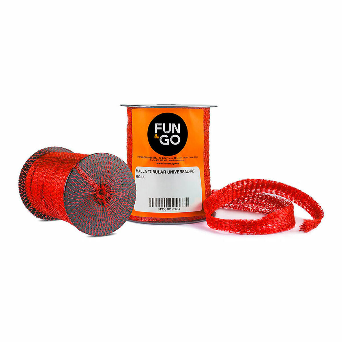 Putkimainen verkkopakkaus Fun&amp;Go Universal-100 Red 25 m