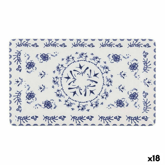 Serving Platter La Mediterránea Blur Rectangular 25 x 15 x 2 cm (18 Units)