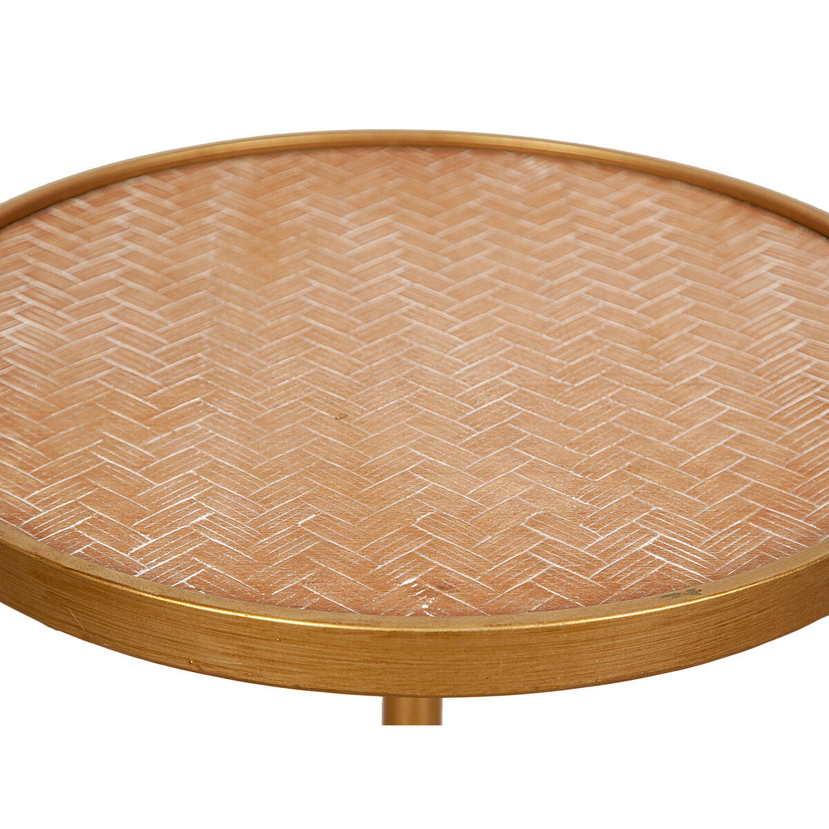 Side table Romimex Golden Gold Wood Metal 40 x 52 x 40 cm