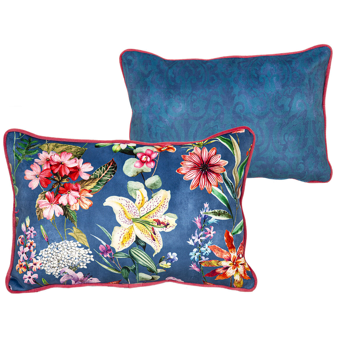 Cushion Romimex Blue Reversible 30 x 45 x 12 cm