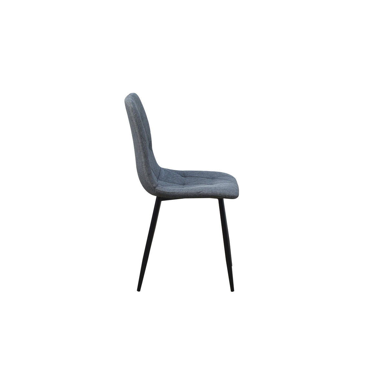 Chair Romimex Black Grey Metal Cloth MDF Wood 53 x 89 x 43 cm