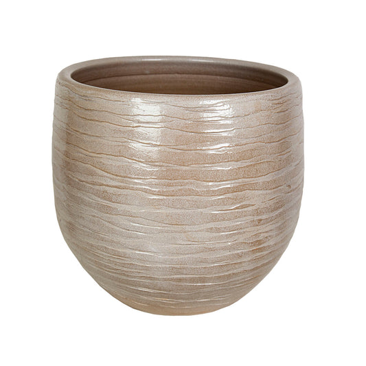 Planter Romimex Beige Ceramic 30 x 30 x 30 cm