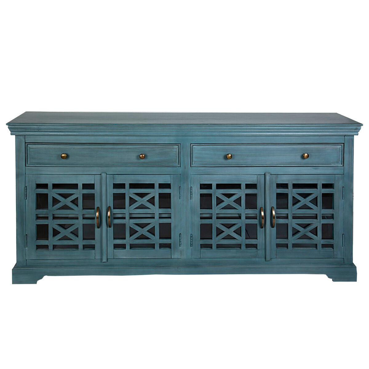 Sideboard Romimex Blue Mango wood 40 x 85 x 180 cm