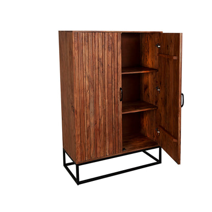 Cupboard Romimex Brown Acacia 40 x 140 x 95 cm Romimex